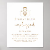 INDIE Bohemisch Unplugged Zeremony Wedding Sign Poster (Vorne)