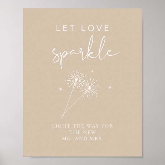 INDIE Bohemisch Wedding Sparkler Poster abschicken (Vorne)