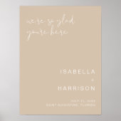 INDIE Bohemische Wüstenbeige Hochzeit Willkommen Poster (Vorne)