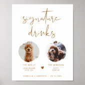 INDIE Boho 2 Foto Pet Signature Drink Poster (Vorne)