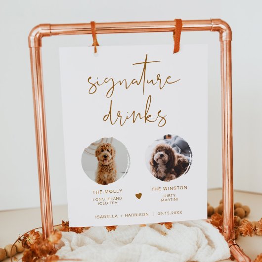 INDIE Boho 2 Foto Pet Signature Drink Poster