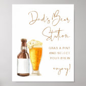 INDIE Boho Baby Dusche Vater Beer Station Schild (Vorne)