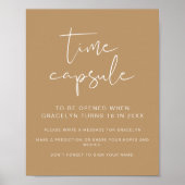 INDIE Boho Baby Shower Time Kapsel Zeichen Poster (Vorne)