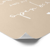 INDIE Boho Beige Alles, was Sie brauchen, ist Lieb Poster (Ecke)