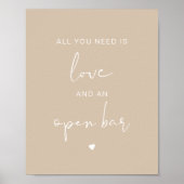 INDIE Boho Beige Alles, was Sie brauchen, ist Lieb Poster (Vorne)