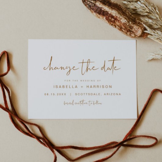 INDIE Boho Beige Burnt Orange ändern Datum Einladung