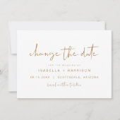 INDIE Boho Beige Burnt Orange ändern Datum Einladung (Vorderseite)
