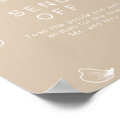 INDIE Boho Beige Wedding Petal Toss Absenden Poster (Ecke)