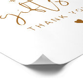 INDIE Boho Burnt Orange Cards & Gifts Zeichen Poster (Ecke)