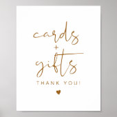 INDIE Boho Burnt Orange Cards & Gifts Zeichen Poster (Vorne)