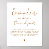 INDIE Boho Burnt Orange Lavender Toss Wedding Sign Poster (Vorne)