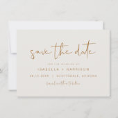 INDIE Boho Burnt Orange Save the Date Einladung (Vorderseite)