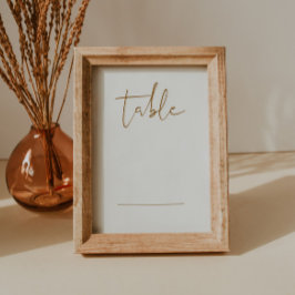 INDIE Boho Burnt Orange Wedding Blank Tischnummer