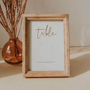 INDIE Boho Burnt Orange Wedding Blank Tischnummer
