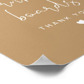 INDIE Boho Cornhole Guestbook Wedding Sign Poster (Ecke)