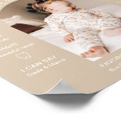 INDIE Boho Cream Arch Foto Erster Meilenstein Poster (Ecke)