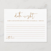 INDIE Boho Earth Tone Date Night Ideas Card Game Begleitkarte (Vorderseite)