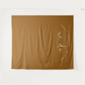 INDIE Boho Earth Tone Wedding Backdrop Tapestry Wandteppich (Vorderseite (Horizontal))