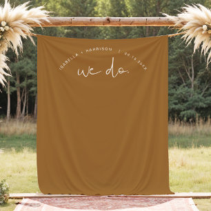 INDIE Boho Earth Tone Wedding Backdrop Tapestry Wandteppich