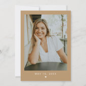 INDIE Boho Earth Toned Beige Graduation Party Einladung (Rückseite)