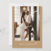 INDIE Boho Earth Toned Beige Oh Baby Dusche Einladung (Rückseite)