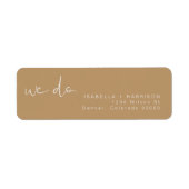 INDIE Boho Earth Toned Wedding Return Label (Vorne)