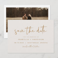 INDIE Boho Gebrannte Orange Save-the-Date-Einladun