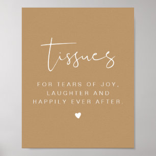 INDIE Boho Minimalistische Taschentücher Hochzeits Poster