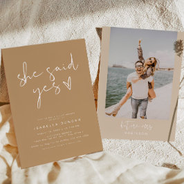 INDIe Boho Sie sagte ja Modernes Brautparty Einladung