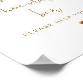 INDIE Boho Terracotta Hot Chocolate Bar Sign Poster (Ecke)