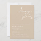 INDIE Boho Wedding Change Pläne Einladung (Vorderseite)