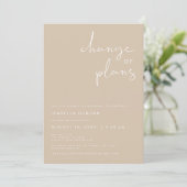 INDIE Boho Wedding Change Pläne Einladung (Stehend Vorderseite)
