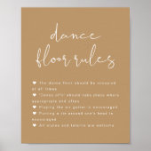 INDIE Boho Wedding Dance Floor Rules - Signatur Poster (Vorne)