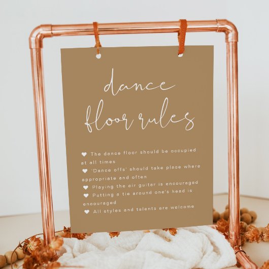 INDIE Boho Wedding Dance Floor Rules - Signatur Poster