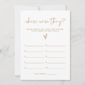 INDIE Boho Wo waren sie Brautparty Game Einladung (Vorderseite)