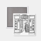 Indie Bookshop Kühlschrankmagnet (Vorderseite/Rückseite)