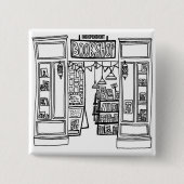 Indie Bookshop Square Abzeichen Button (Vorderseite)