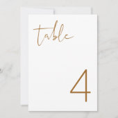 INDIE Burnt Orange Boho Minimalistische Tischnumme Einladung (Vorderseite)