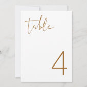 INDIE Burnt Orange Boho Minimalistische Tischnumme Einladung (Rückseite)