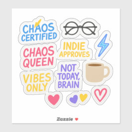 Indie Chaos Sticker Pack - 10 Die-Cut Vibe Sticker