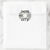 Indie City CD Runder Aufkleber (Tasche)