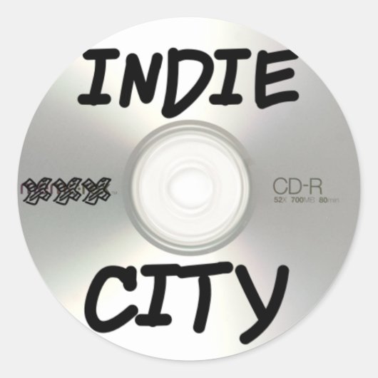 Indie City CD Runder Aufkleber (Vorderseite)