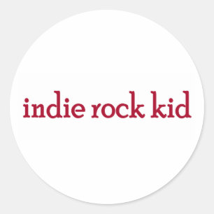 Indie Felsen-Kind Runder Aufkleber