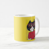 Indie Folk Art Turtleneck Cat Painting Fun Kaffeetasse (VorderseiteRechts)