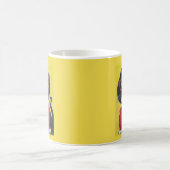 Indie Folk Art Turtleneck Cat Painting Fun Kaffeetasse (Mittel)