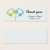 Indie Headphone Heart Blue / Lime Green Wedding (Vorne & Hinten)