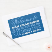 Indie Herzen Marine Typ aus der Stadt Geschenktasc Rechteckiger Aufkleber (Umschlag)