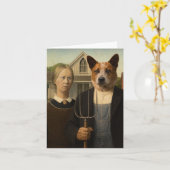 Indie-Kunst-Grußkarte Karte (Gelbe Blume)