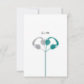 Indie-Mixtapes (Aquamarin / Silber) UAWG RSVP Karte (Rückseite)