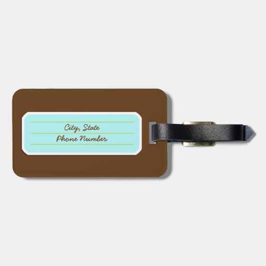 Indie Mixtapes Retro 80er Cassette Tape Muster Gepäckanhänger (Rückseite horizontal)